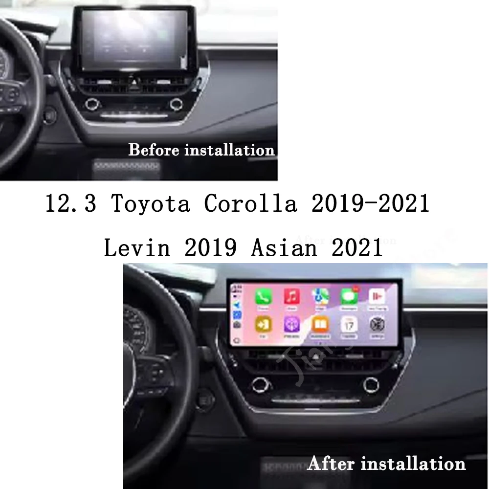 12.3 inch Android 16 For Toyota Corolla 2019-2021 Levin 2019 Asian2021 Car Radio Multimedia Video Player GPS Navigation Stereo