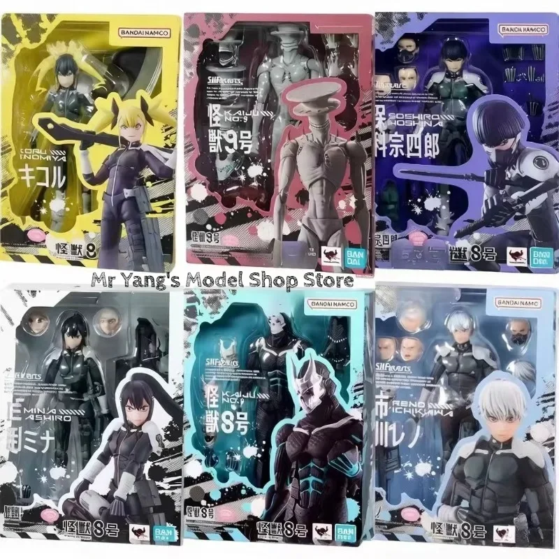 

Bandai Kaiju No.8 S.H.Figuarts Mina Ashiro, Reno Ichikawa, Kafka Hibino & Kaiju No.8 Action Figure, Gift for Boys, Collectible