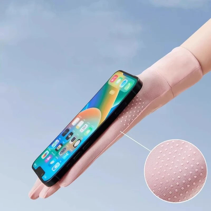 Summer Sunscreen Gloves Touchscreen Breathable Non Slip Hand Covers Women Thin Sun Protection Gloves for Driving Outdoor Travel image 2