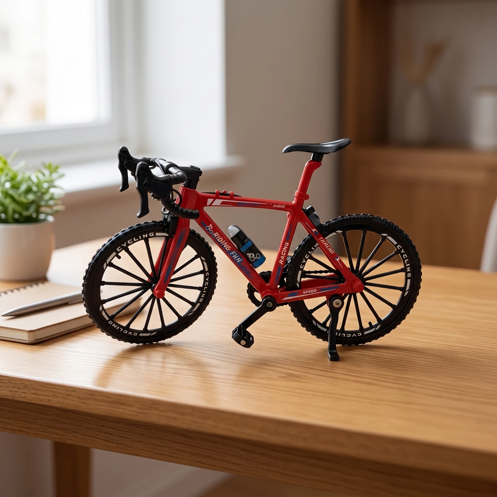 Two-Wheeler Model with Display Base Realistic Miniature Bike Model Miniature Two-Wheeler Model Detailed Ornament Collectible
