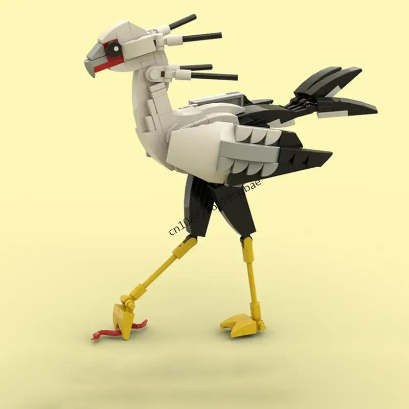 New 157Pcs Hot Selling Bird Series Moc Secretary Bird Model Building Custom Puzzle Diy Creative Ideas Toys Birthday Gifts Bricks