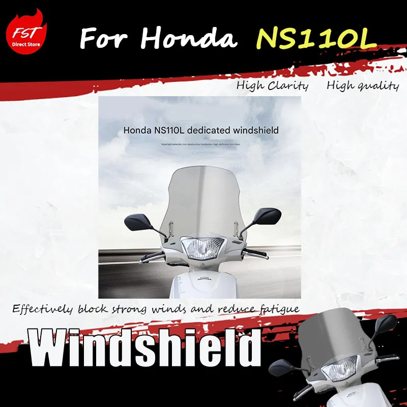 

For Honda NS110L Windscreen Windshield Deflector Protector Fairing Cover Scooter Modified Parts - Motorcycle Accessories