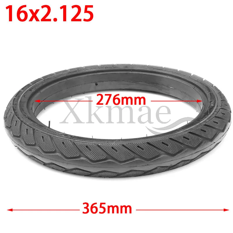 

16*2.125 solid tire Electric Vehicle tire 16x2.125 Non inflation tubeless tyre fits Folding electric bicycle E-bike