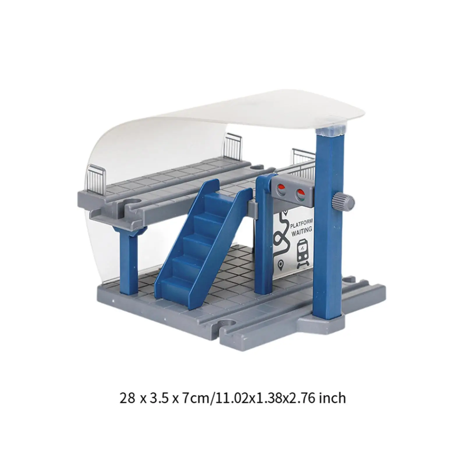 Akcesoria do kolejek, stacja kolejowa, części szyn kolejowych, model platformy do zabawy w udawanie, nagrody i odmiany.