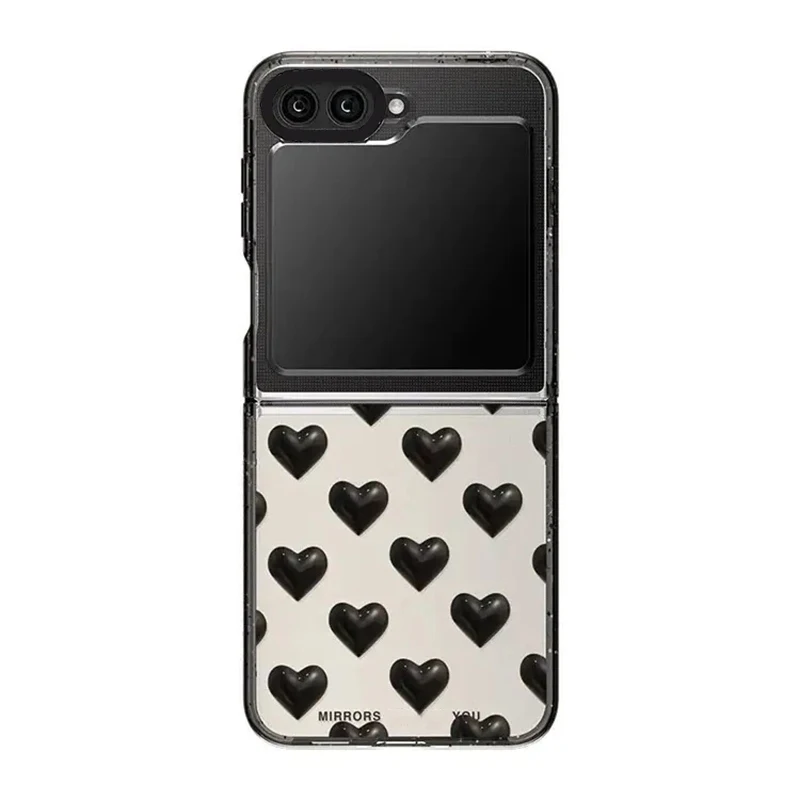 

Cartoon Animal Colorful Hearts Phone Case for Samsung Galaxy Z Flip 3 4 5 6 Back Cover for ZFlip6 ZFlip5 ZFlip4 Hard Case Shell