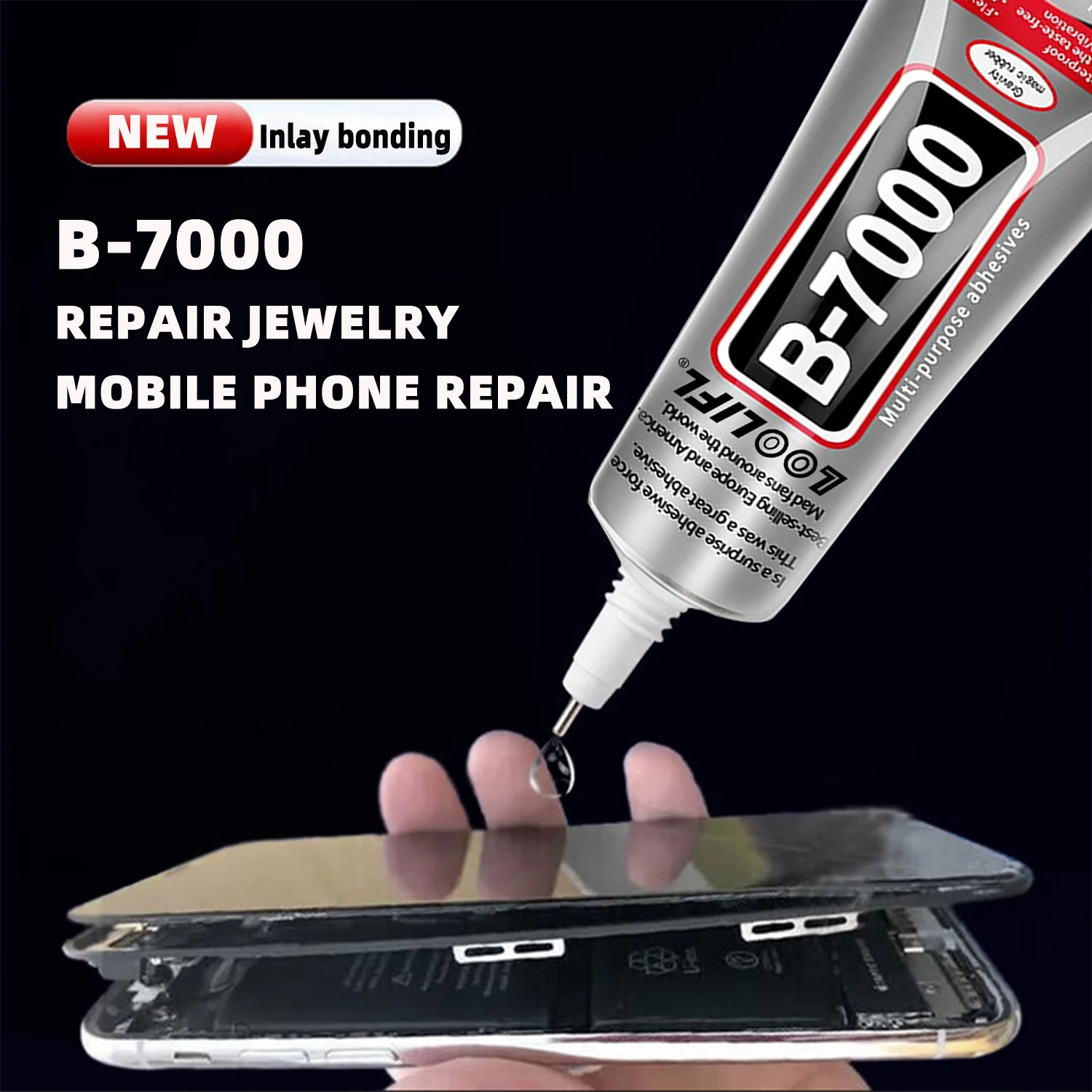 B7000 Jewelry Adhesive Liquid Ounce Transparent Adhesive - Used for rhinestones, mobile phone repairs, nail art, glass, jewelry