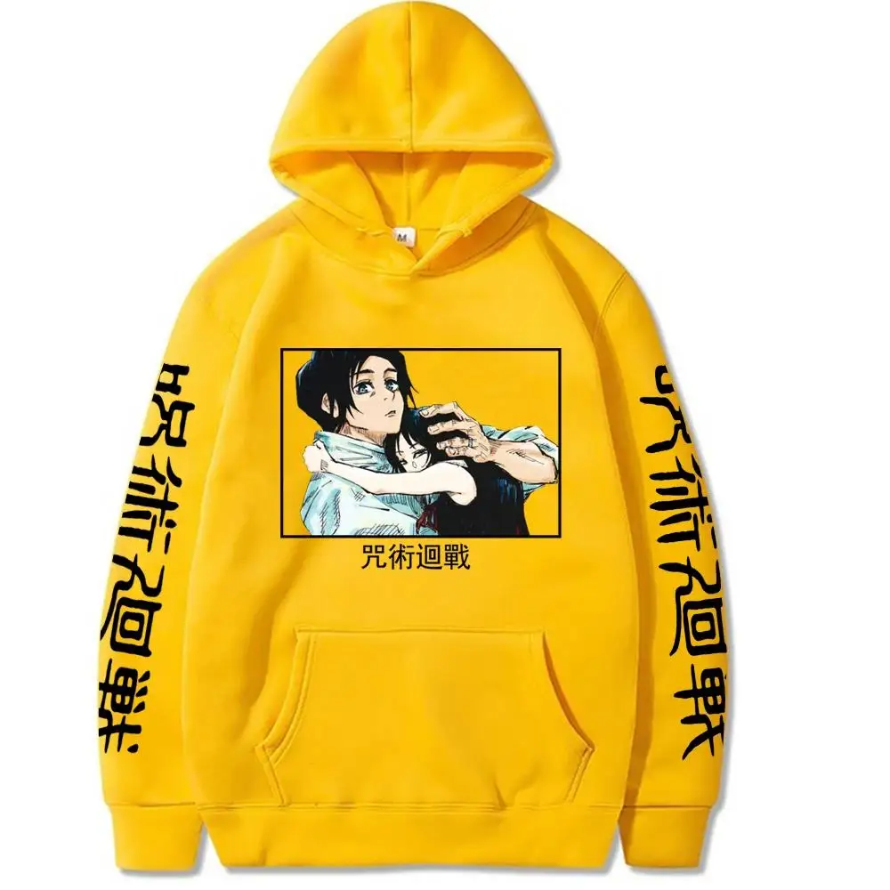 Anime Jujutsu Kaisen Yuta Okkotsu Manga Hoodies Casual Men Women Unisex Cartoon Black Tops Clothes sweatshirt