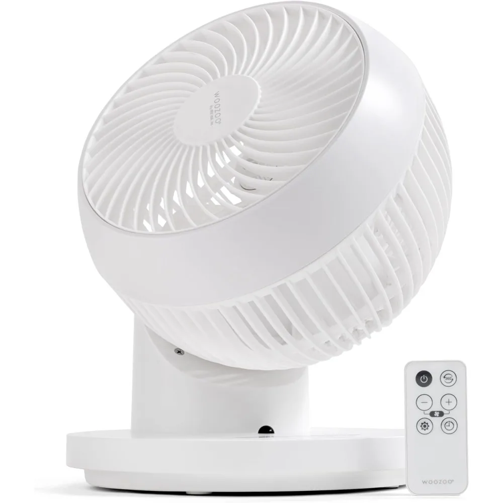 

Fan with Remote, 360° Oscillating Fan, Desk Fan, Table Air Circulator, Globe Fan,52 ft Air Distance, Low Noise Motor, 13 Inches