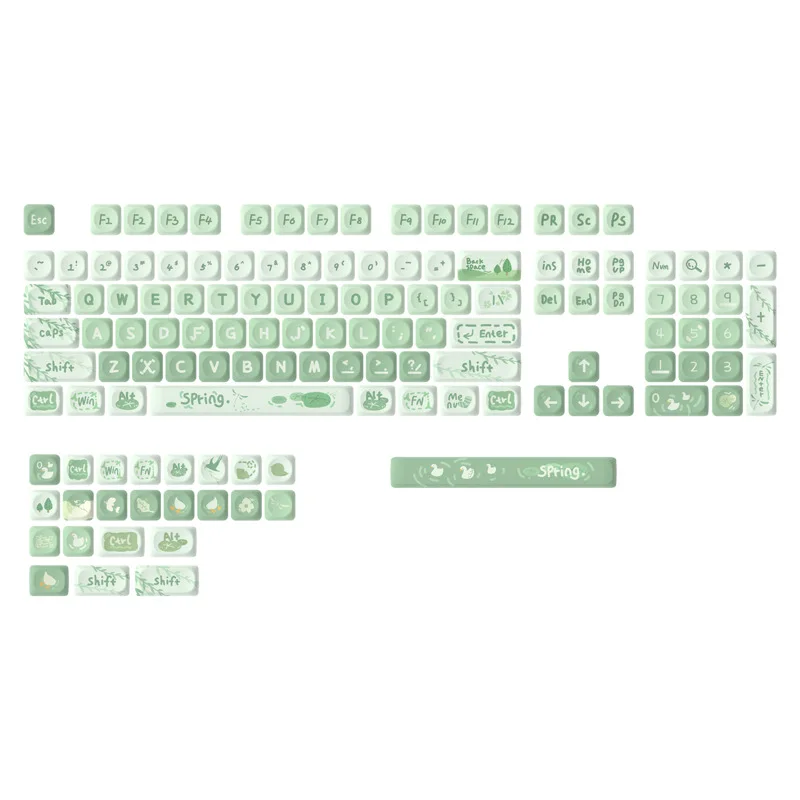 PBT original MOA highly sublimated spring outing EVA theme pattern full set of general mechanical keyboard keycaps