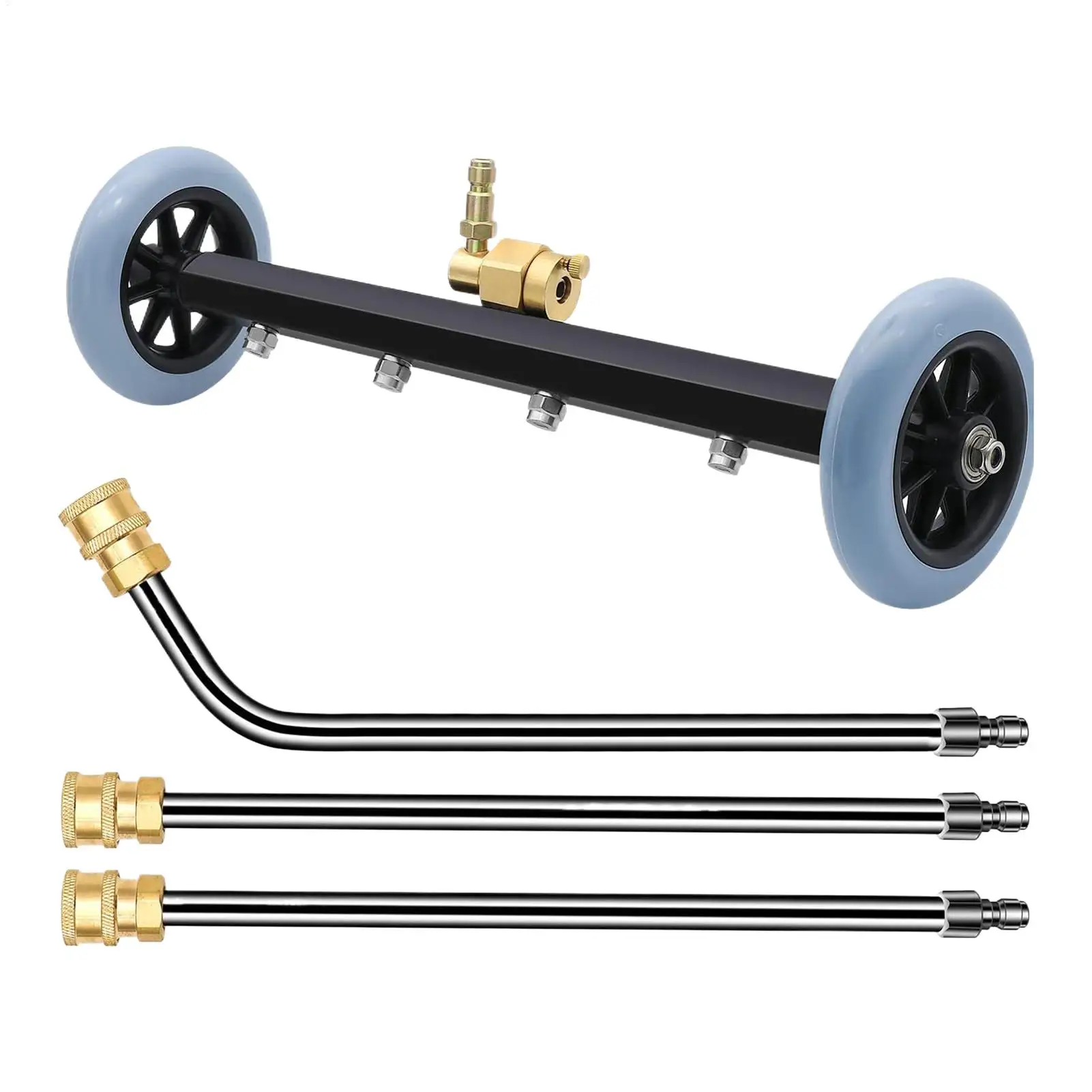 

Мойка высокого давления для днища автомобиля 4000 фунтов на кв. дюйм, 16 дюймов, с 2 удлинителями и угловым насадкой 60 градусов