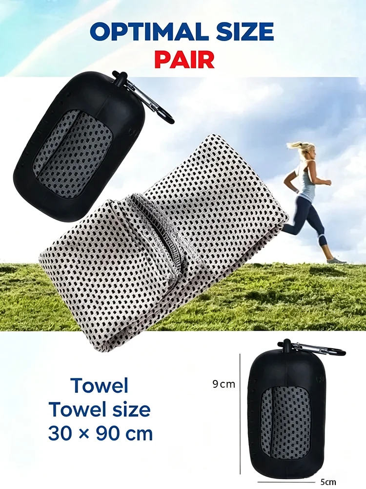 Cooling Ice Towel Cold Sports Towel Outdoor Microfiber Quick Drying Sports Fitness Cool Towel Camping Wiping Sweat Sports Towel