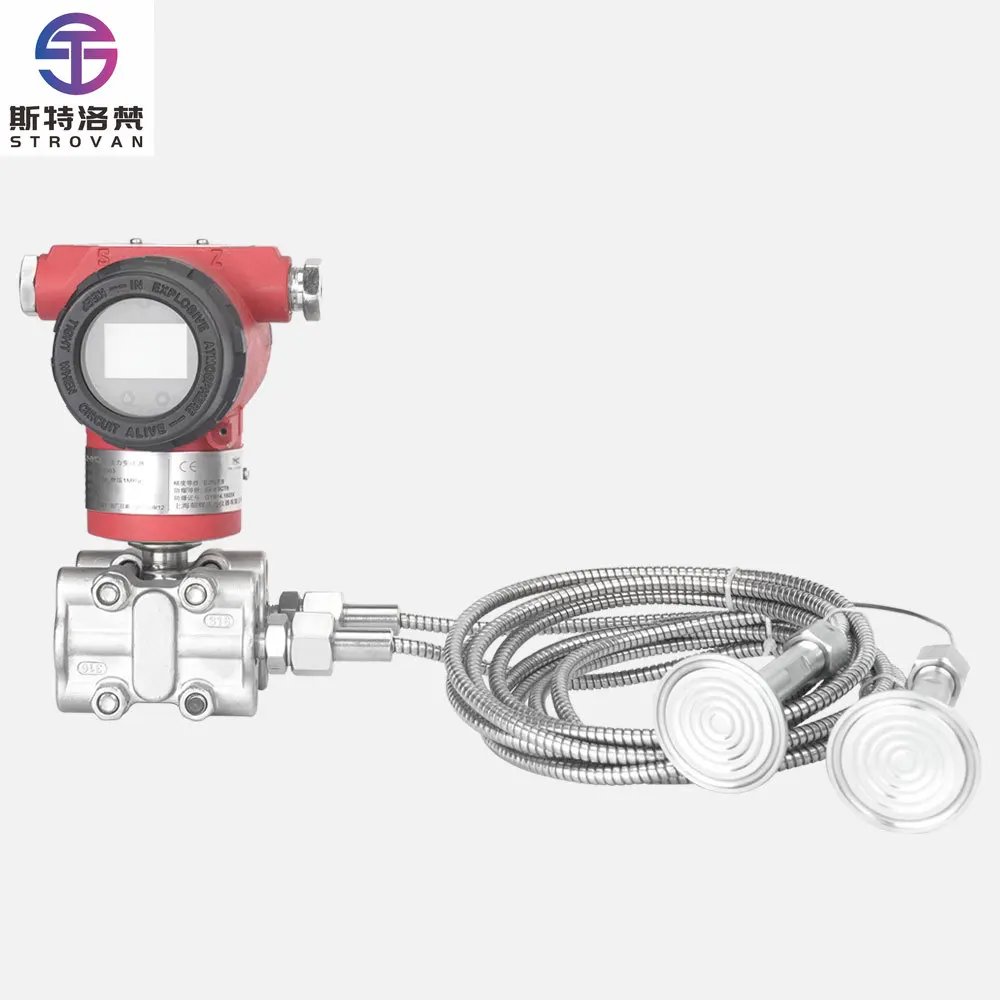 Double Flange Clamp Capillary Remote Seal DP Differential Pressure Transmitter