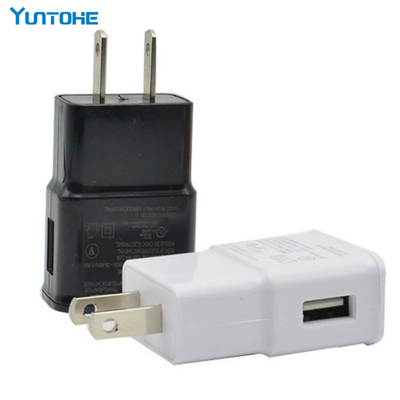 

100pcs 5V 1A 2A AC USB Single Port Power Wall Charger 2 Amp Adapter Travel US EU Plug For Samsung Wall Charger Wholesale