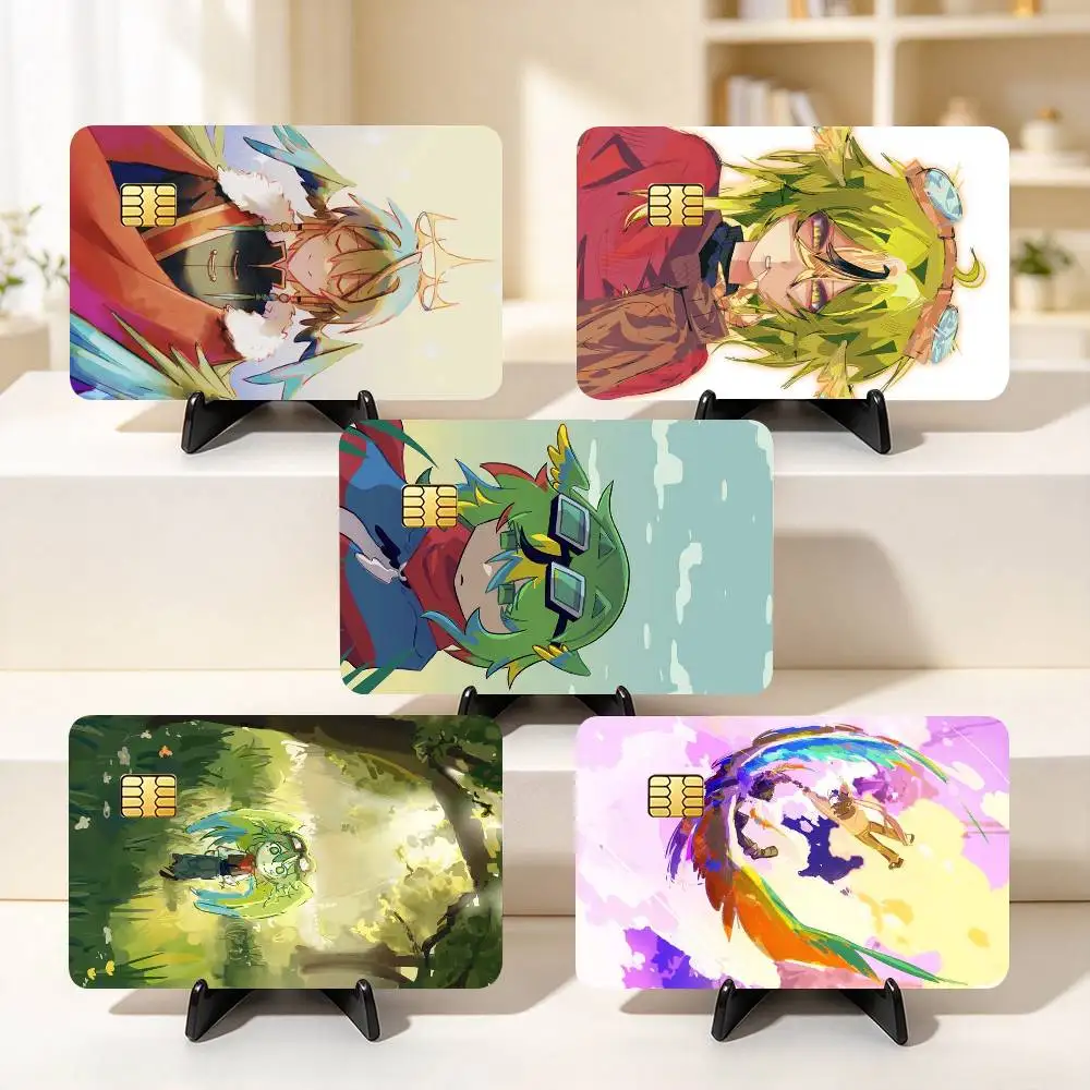 P-Pixel Block Game ParrotX2  Credit Card HD Stickers Game Card Decal Small Chip Waterproof Sticker Gift