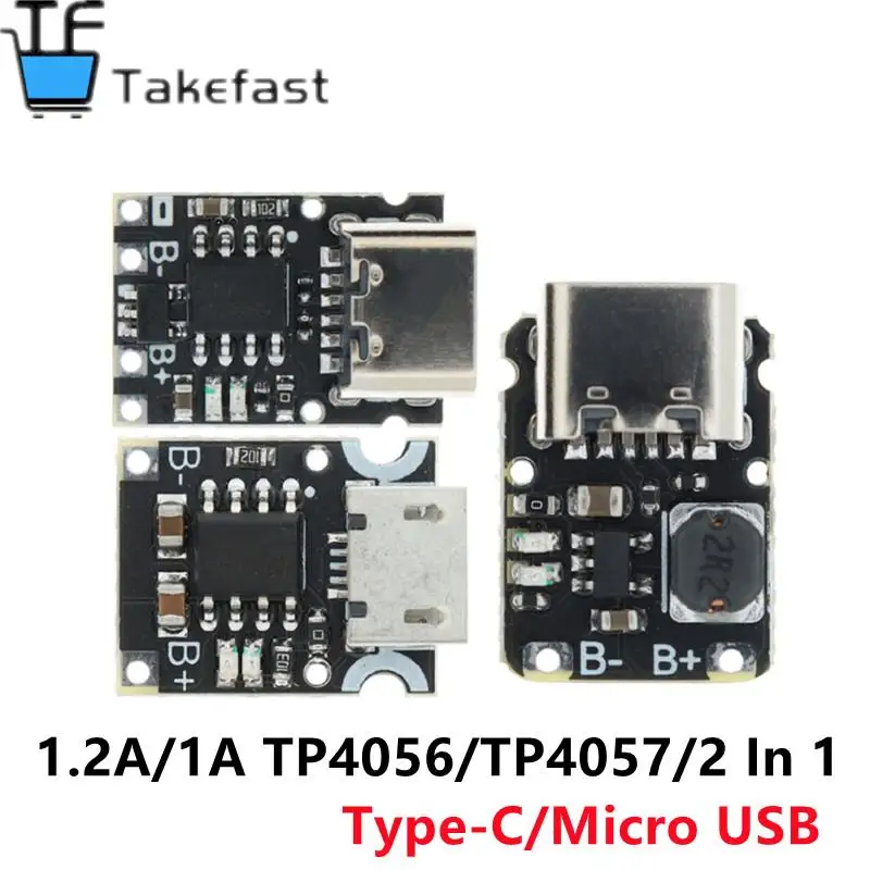 SX Type-C USB TP4057 1A Lithium Battery Charging Protection Board Module Polymer Battery Over TP4056 With Temperature Protection