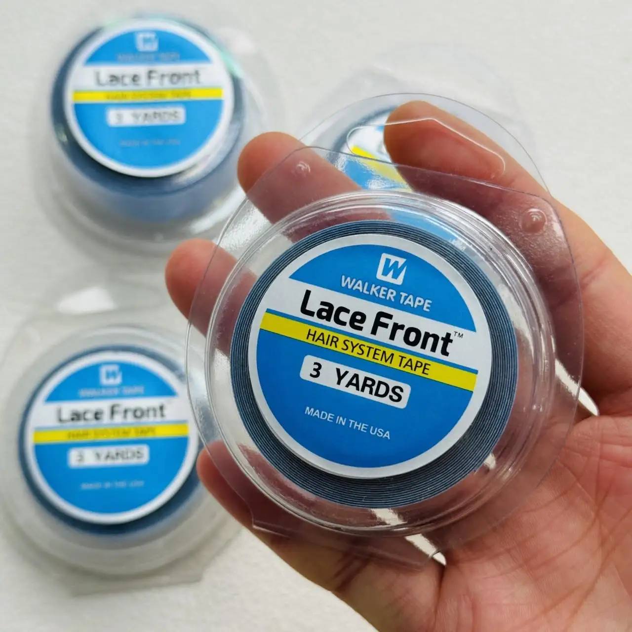 3 Yards Blue Tape Wholesale Lace Front Support Strong Double Tape For Toupees Or Wigs Walker Tape