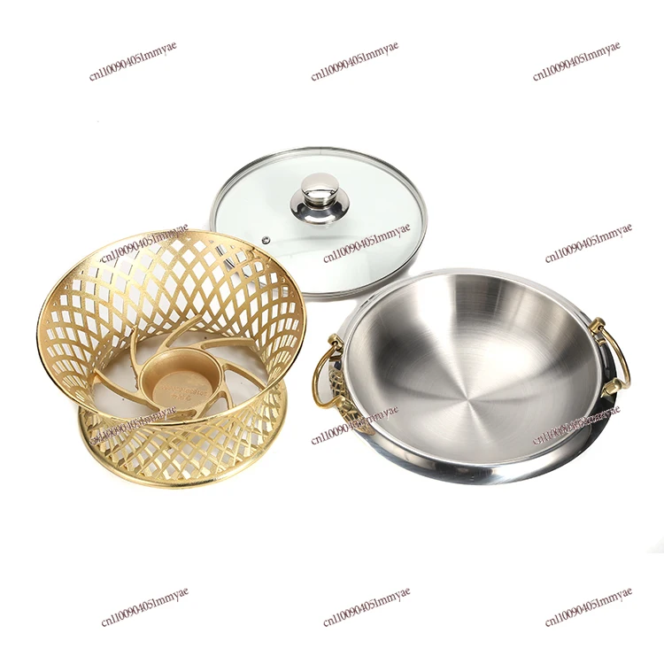 Commercial Aluminum Alloy Alcohol Furnace Thickened Dry Pot