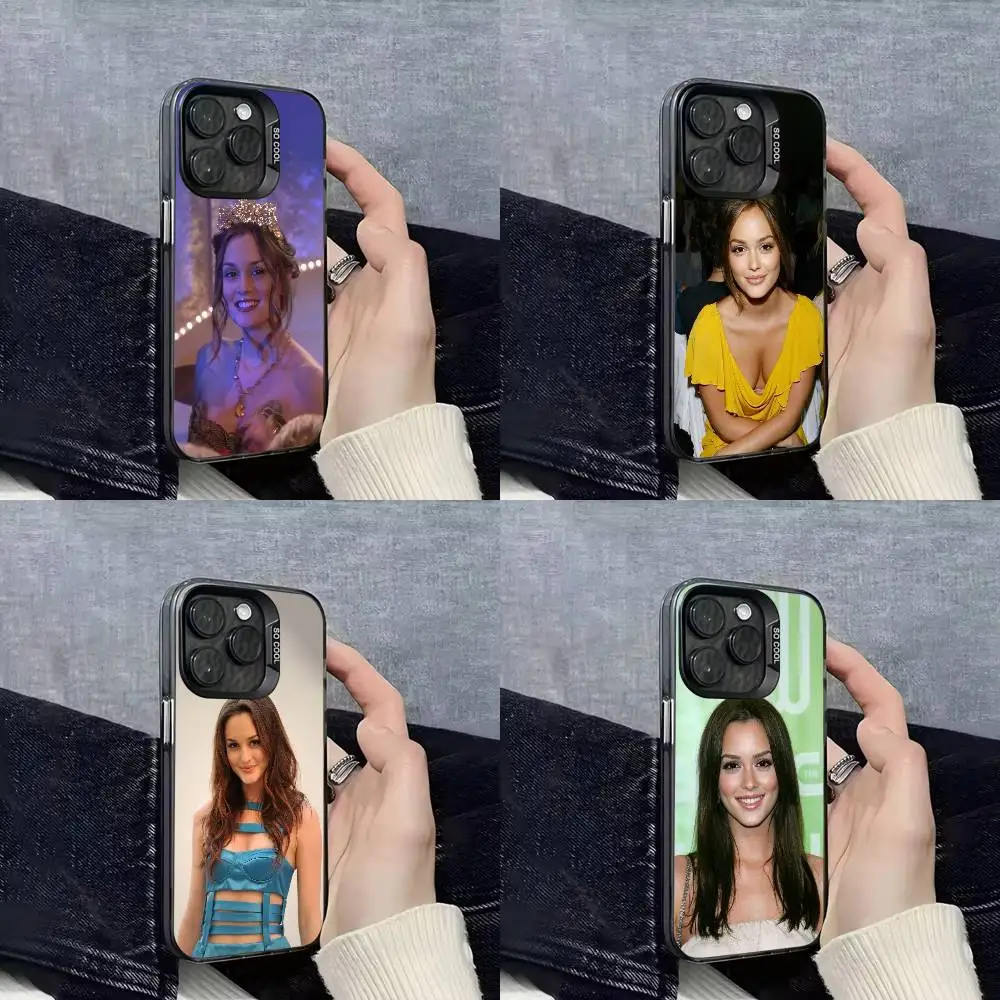 

L-Leighton Meester Actress Phone Case For iPhone 17,16,15,14,13,12,11,Pro,Max,Plus,E,Air,Mini Black IMD Cover