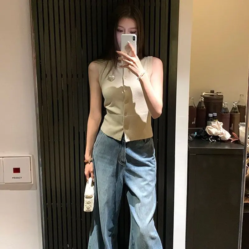 

Жилеты Жилеты Тонкие женские Old Money Осенние многофункциональные майя с разрезом и несколькими карманами Туристическая техническая одежда в стиле пэчворк с краями Сексуальная