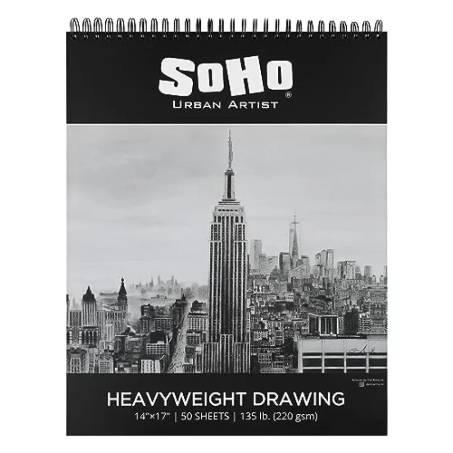 

Блокнот для рисования в твердом переплете 14x17-135 лб. (135 фунтов) Блоки для рисования 220 г/м², 50 листов, для художников, иллюстраций в дороге и многого другого