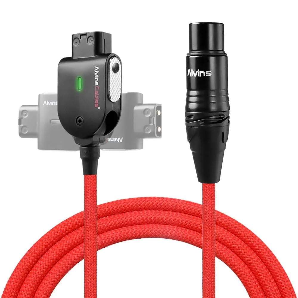 Alvins Smart D-Tap to XLR 4Pin Female Braided Power Cable for Sony VeniceF55|SXS