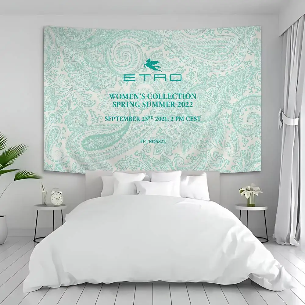 Tapisserie murale colorée de luxe de la marque E-Etro, tapisseries murales bohèmes, décoration murale Mandala