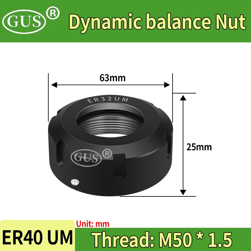 Imagem -06 - Gus-porca de Pinça para Fixação Mandril de Pinça Cnc Porta-ferramentas bt Balanço Dinâmico Er8 Er11 Er16 Er20 Er25 Er32 um