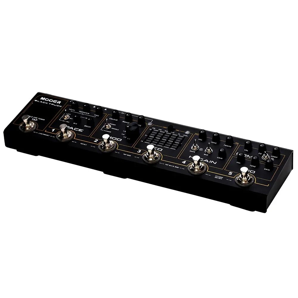 Mooer CPT2 Black Truck Combined Effect Pedal Built-in Compressor Overdrive Delay/Reverb Tuner Guitar Effect Pedal