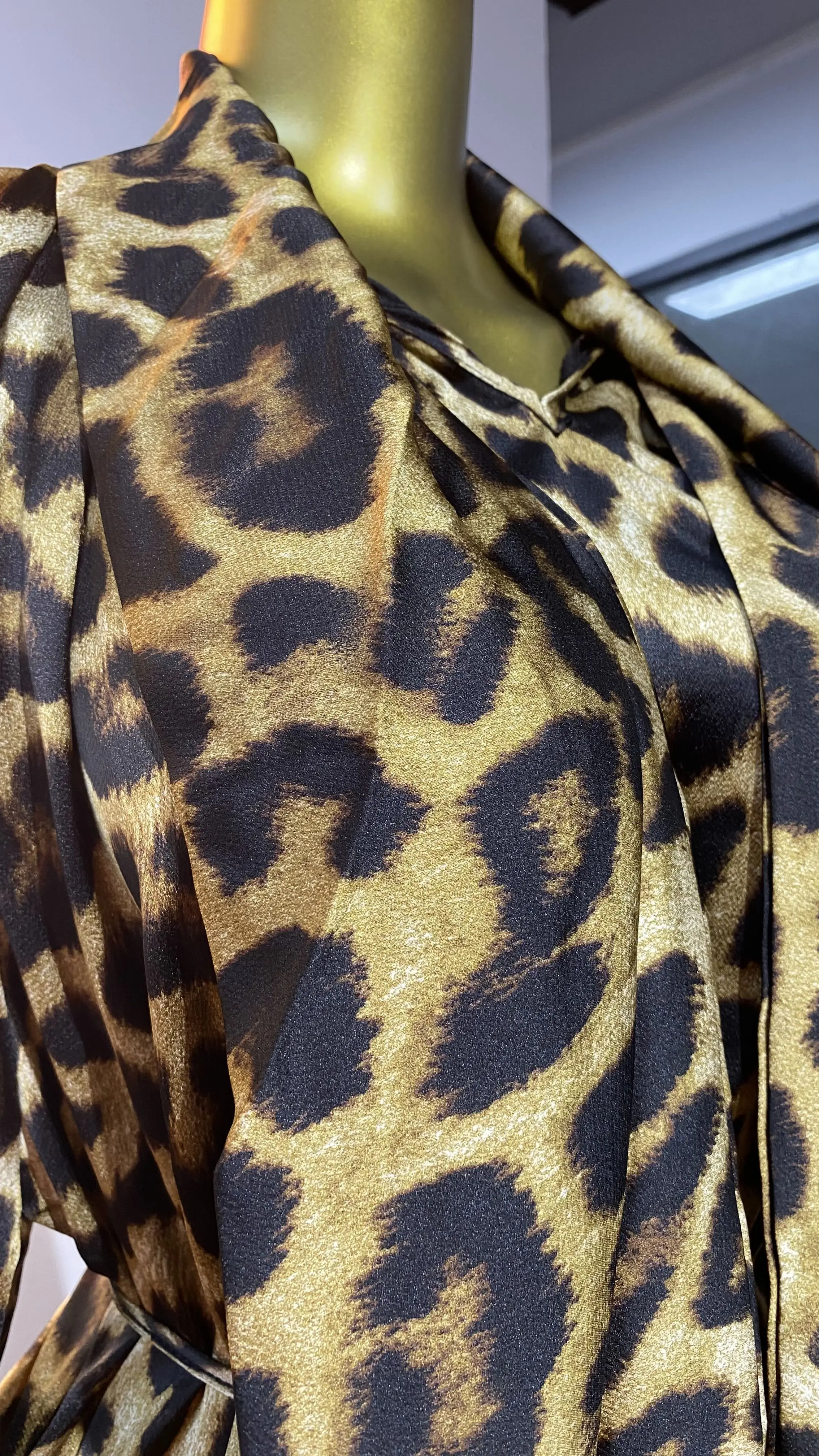 Women's suits autumn leopard print draped shirt casual two piece trousers suit jogging suit-GZMM146