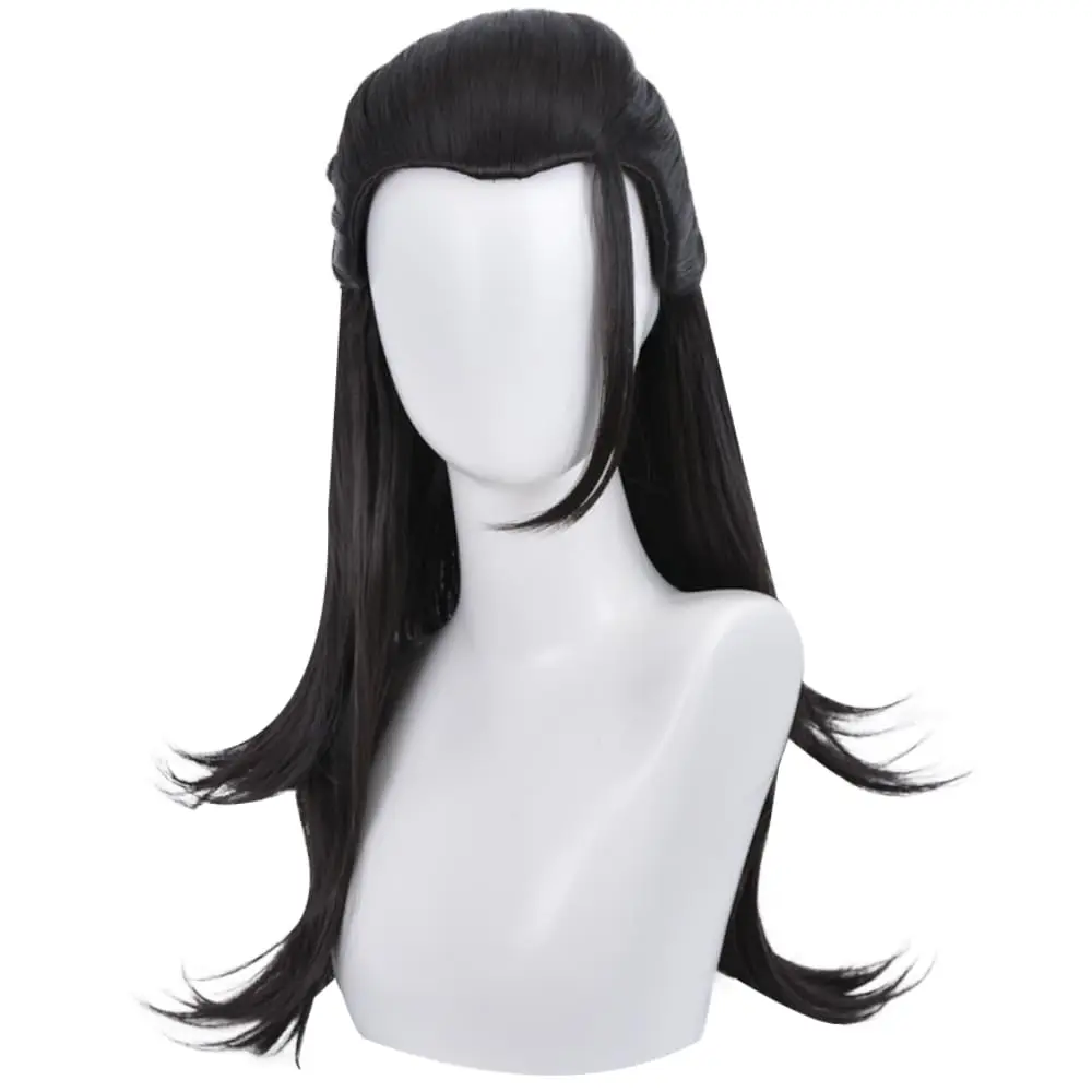 

Black Straight Long Wigs for Geto Suguru Cosplay From Anime JJK Synthetic Heat-Resistant Synthetic Hair Wigs Party Costume