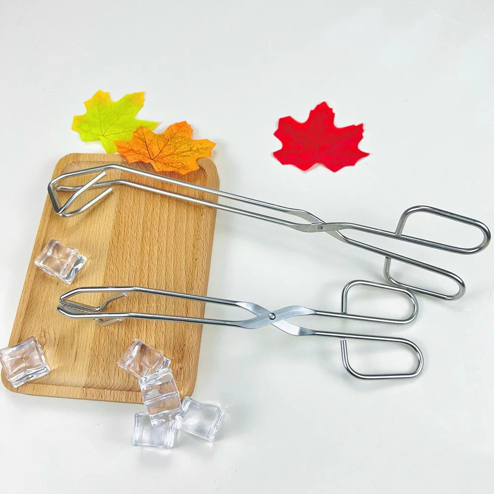Stainless Steel Food Clip,Outdoor Barbecue Clip Long Grilling Tongs For Turning Food For Indoor Outdoor,Multipurpose Baking Tool