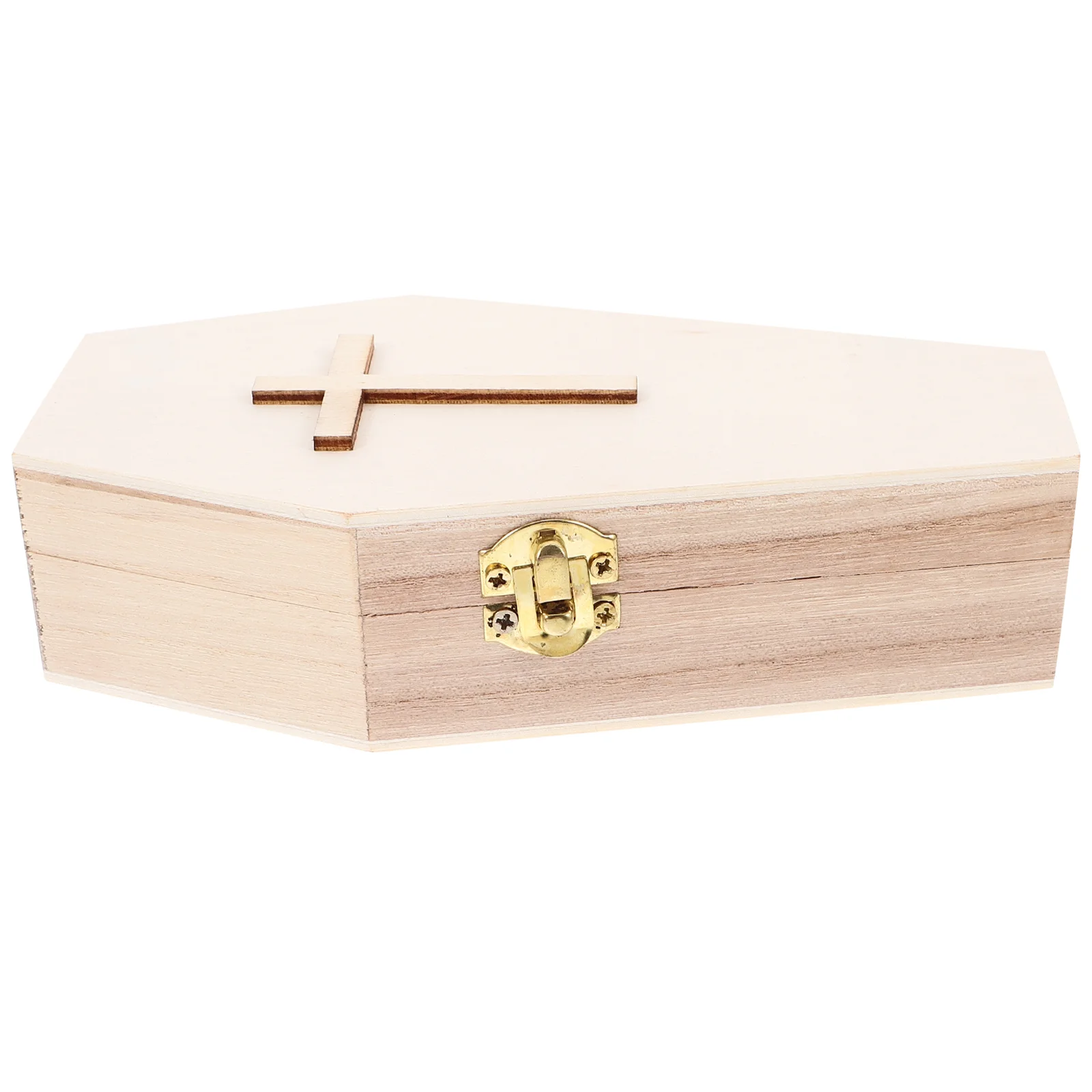 

Decorations Coffin Shaped Jewelry Box Travel Ring Boxes Wooden Halloween Holder