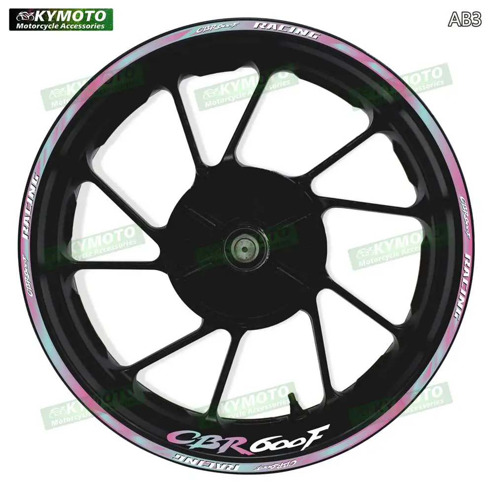 

Аксессуары для мотоциклов Honda CBR600F CBR600F, 17-дюймовые градиентные наклейки на передние и задние колеса, обтекатели и украшение ступицы колеса