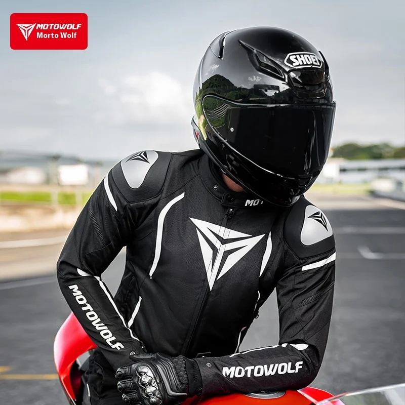 Winter Motorcycle Racing Suit Motorcycle Riding Suit Anti Fall Warm And Waterproof Knight Equipment Men'S Jacket Slim Fit Top To