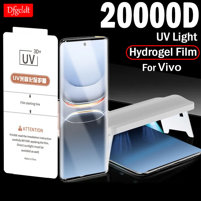 1-2Piece UV Light Hydrogel Film for Vivo iQOO 13 12 11 10 Z9s Z7 Pro Screen Protector for iQOO Neo 10 9 9s Pro Plus Not Glass