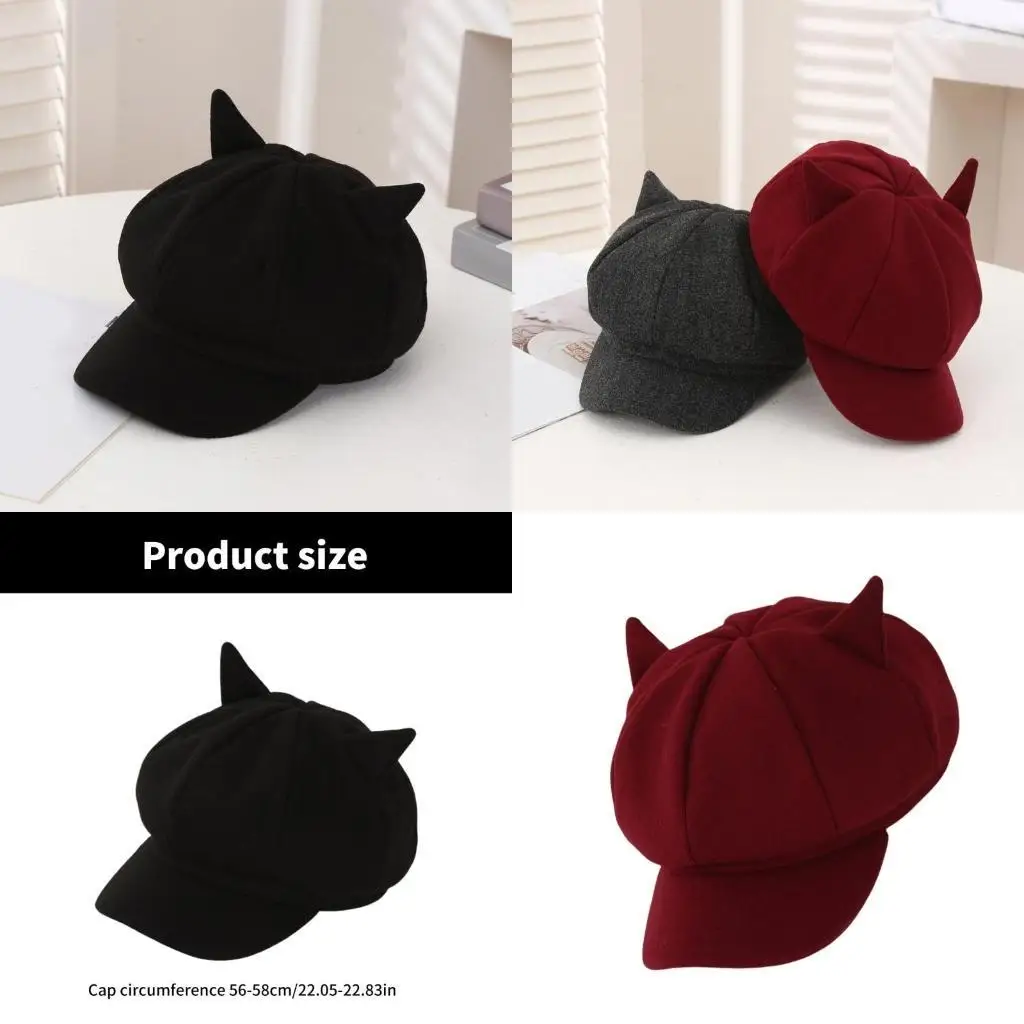 

652f Girls Kitten Ear Casual Hat Hat Hat Pired Gift для подруги
