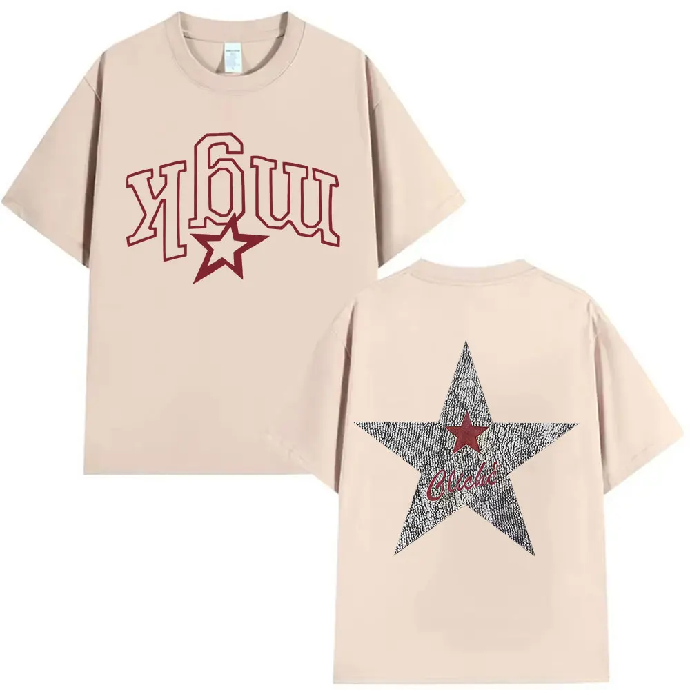 مغني الراب Mgk Lost Americana ألبوم 2025 Merch تي شيرت الرجال النساء موضة القطن تي شيرتات قصيرة الاكمام ريترو Harajuku الملابس التي شيرت
