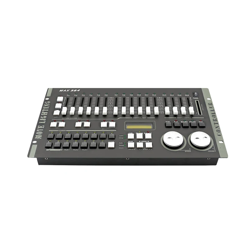 Max 384 controlador dmx iluminação de palco dmx512 console para XLR-3 led feixe movendo a cabeça dj lasers equipamentos discoteca projetores