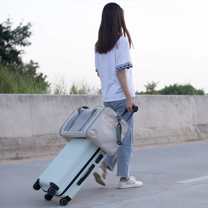 Cat Bag Foldable Portable Large-capacity Car-mounted Sterilization Messenger Bag Large Outdoor Pet Bag Breathable