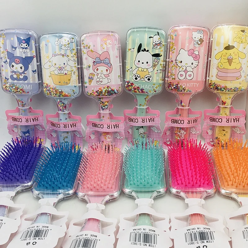 

24 шт., массажная расческа Sanrio Hello Kitty Melody Cinnamoroll
