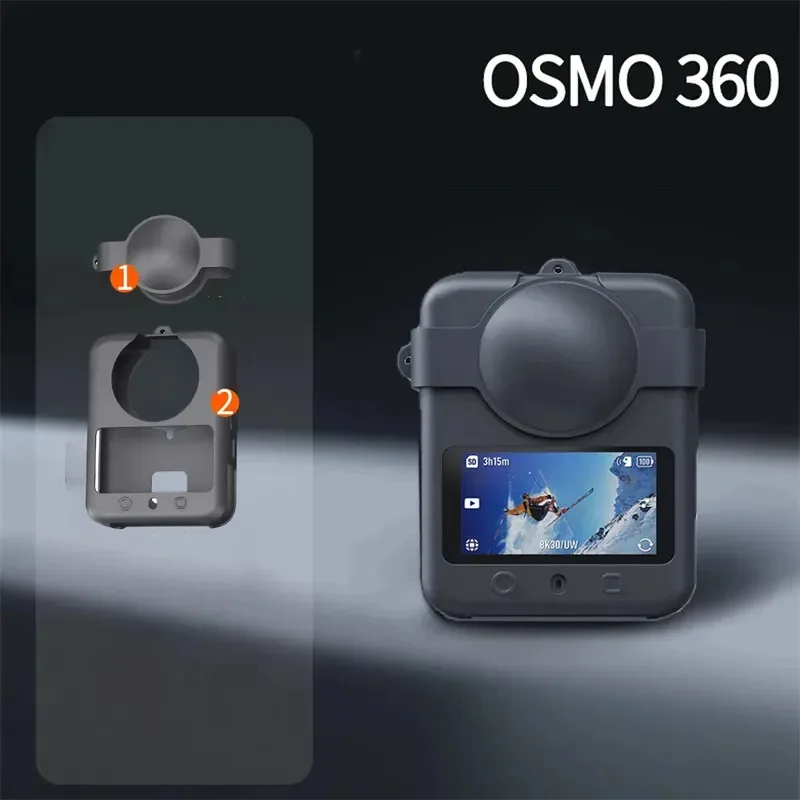 Skinlee Case For DJI OSMO 360 II Original Soft Liquid Silicone Shockproof Cover For DJI OSMO 360 II Skin Shell