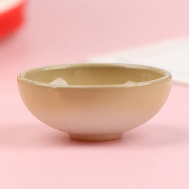 10pcs Miniature Bowl Dish Round 1/12 Scale Doll House Kitchen Dinning Accessory