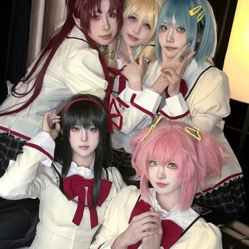 أنيمي كانام مادوكا Akemi Homura تأثيري حلي Puella Magi Madoka Magica زي مدرسي الكبار هالوين ازياء النساء الزي