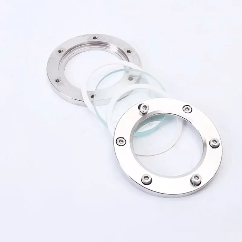 304 Stainless Steel Sight Glass Flange Glass Window Slight Cup Sanitary Pipe Observation Port DN100