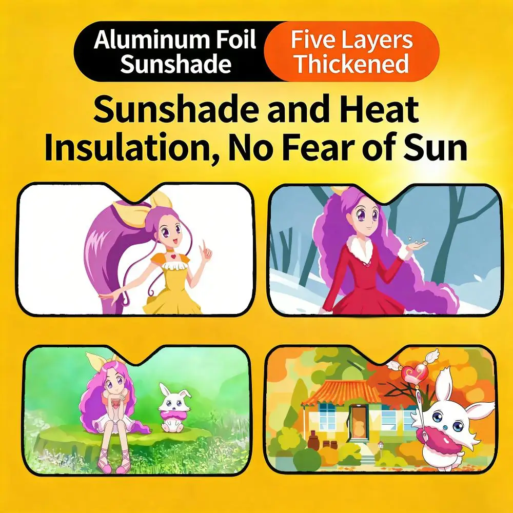 

Sun Visor Cute and Funny Car Sunshade, Personalized UV-Resistant Front Windshield Sun Visor Cover A- Yaolin & Yaolin