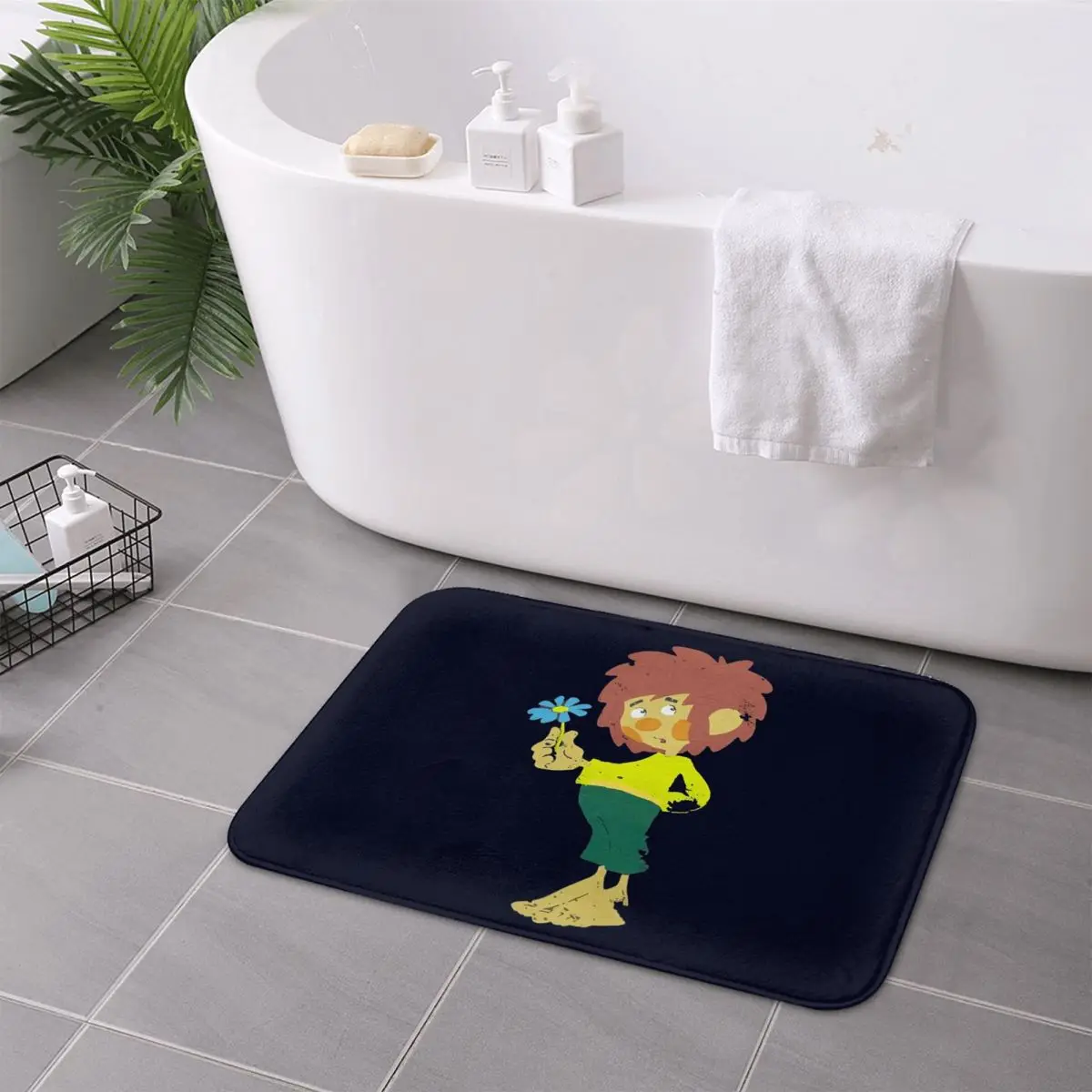 

Pumuckl Blume - Figur 1983 Anti-slip Doormat Floor Mat Carpet Rug for Kitchen Entrance Home Bathroom Living room Footpad Mats