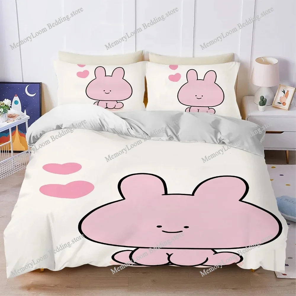 

Cute Cartoon A-Asamimichan Duvet Cover Set Home Style Bedding Soft Laundry Cotton Bed Four Seasons Student Dormitory Luxury Gift