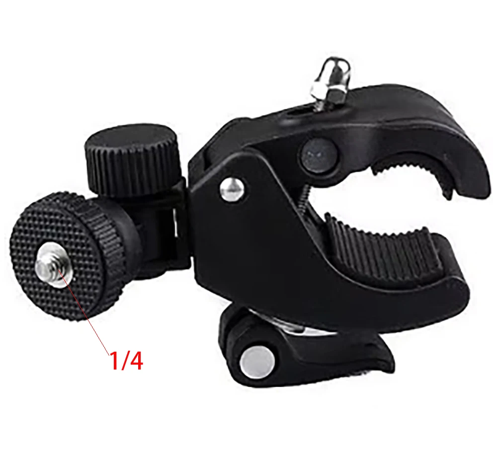 QR Pipe Clamp with 1/4 -20 Threaded Head for Cameras and Nootle Ipad Mounts Works for Tripods, Music Stands, Microphone Stand