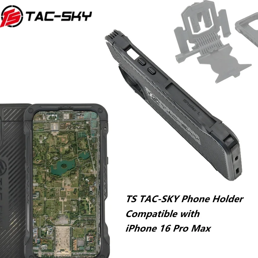 TS TAC-SKY Compatible with IPhone 16 Pro Max, Suitable for Molle Vest Tactical Shooting Hunting Game Phone Holder