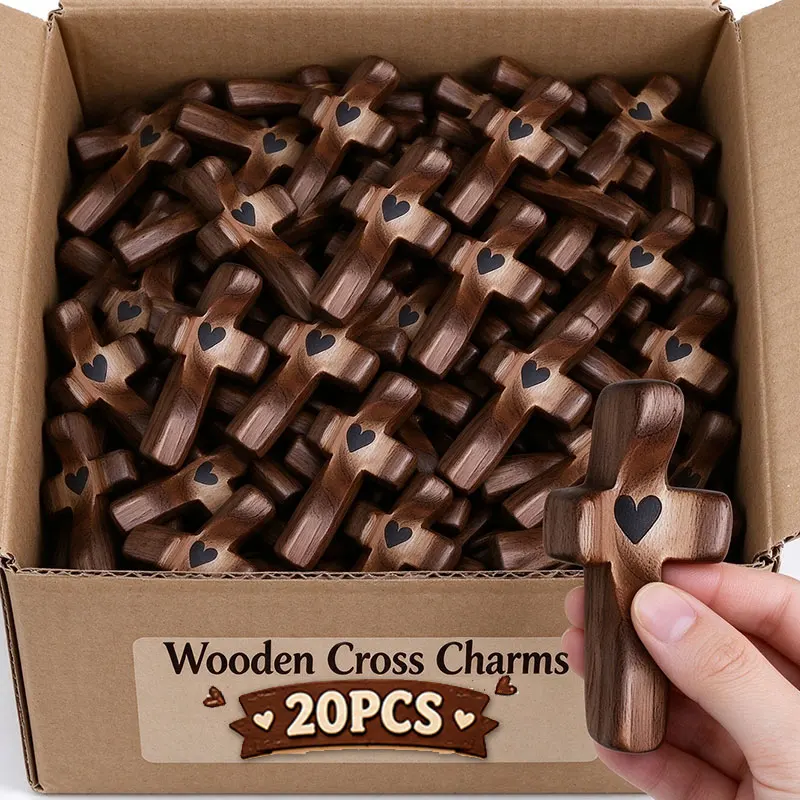 Wood Pocket Prayer Cross Mini Cross Encouragement Wood Crucifix Religious Stress Relief Spiritual Companion Cross Gift Ornament